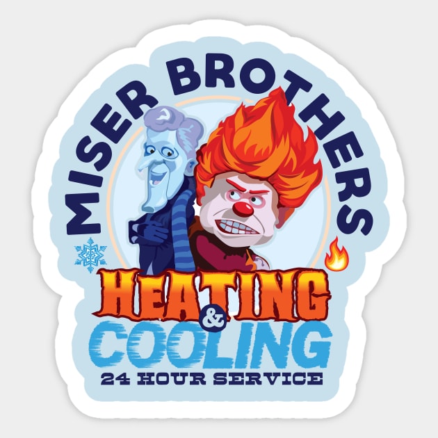 Miser Brothers Heating & Cooling Sticker by MindsparkCreative